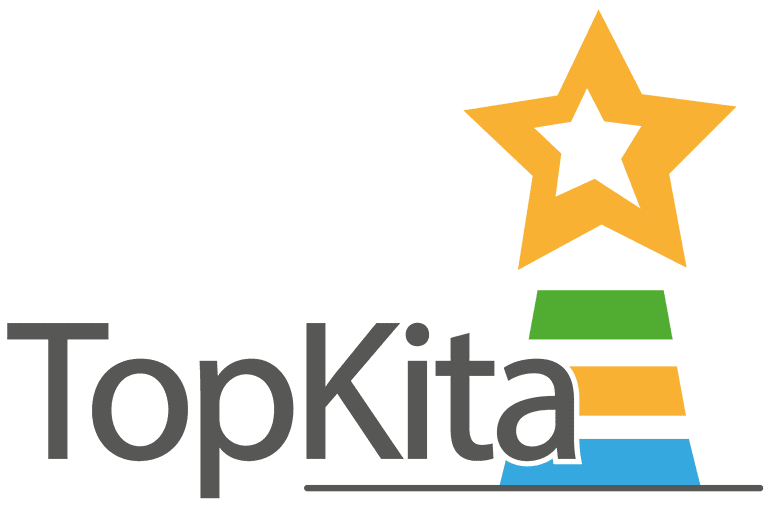 Logo TopKita (Schriftzug TopKita mit Leuchtturm)